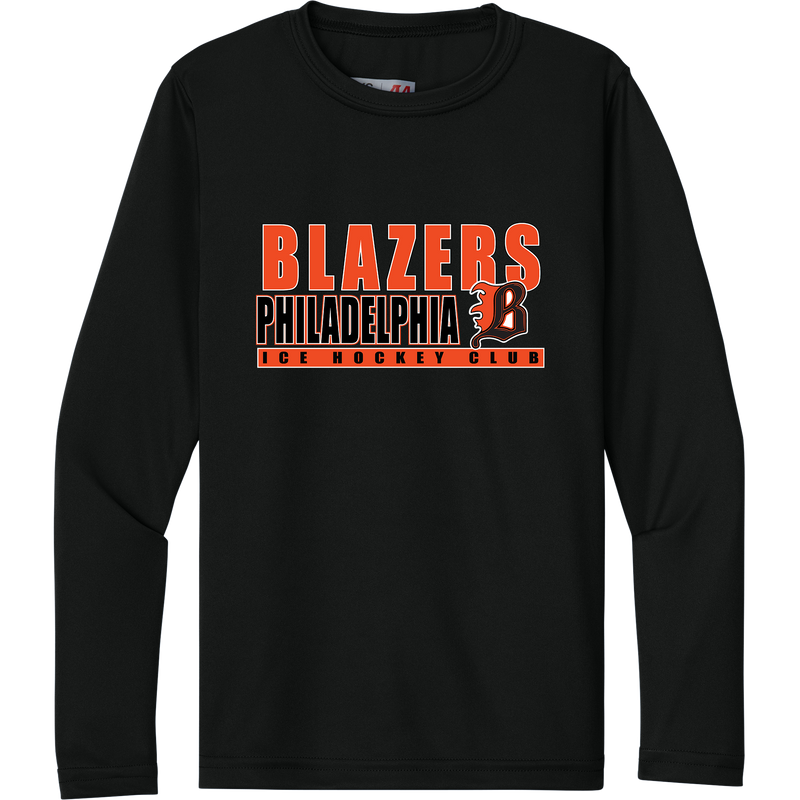Philadelphia Blazers Youth Cooling Performance Long Sleeve Tee