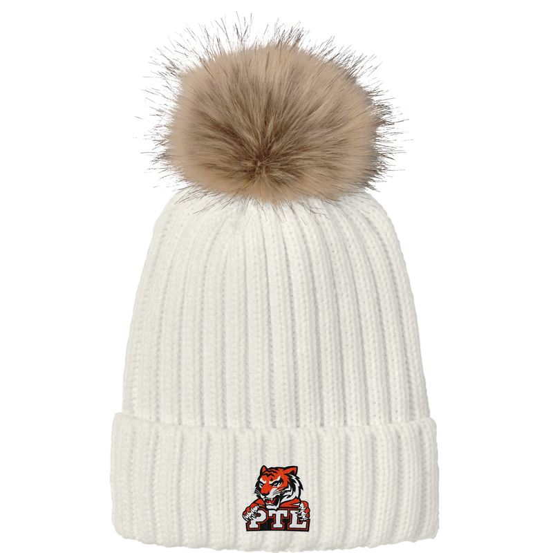 Princeton Tiger Lilies Faux Fur Pom Beanie