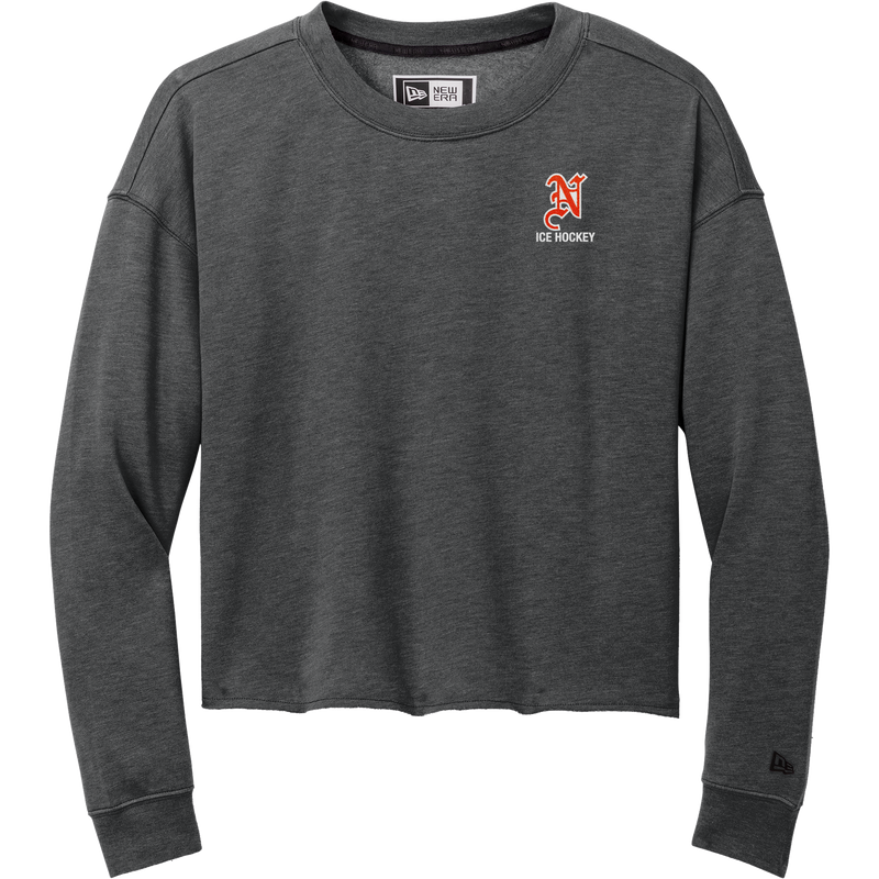 Midd North Hockey New Era Ladies Tri-Blend Fleece Crop Crew